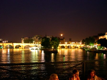  nuit de pleine lune  sur la Seine